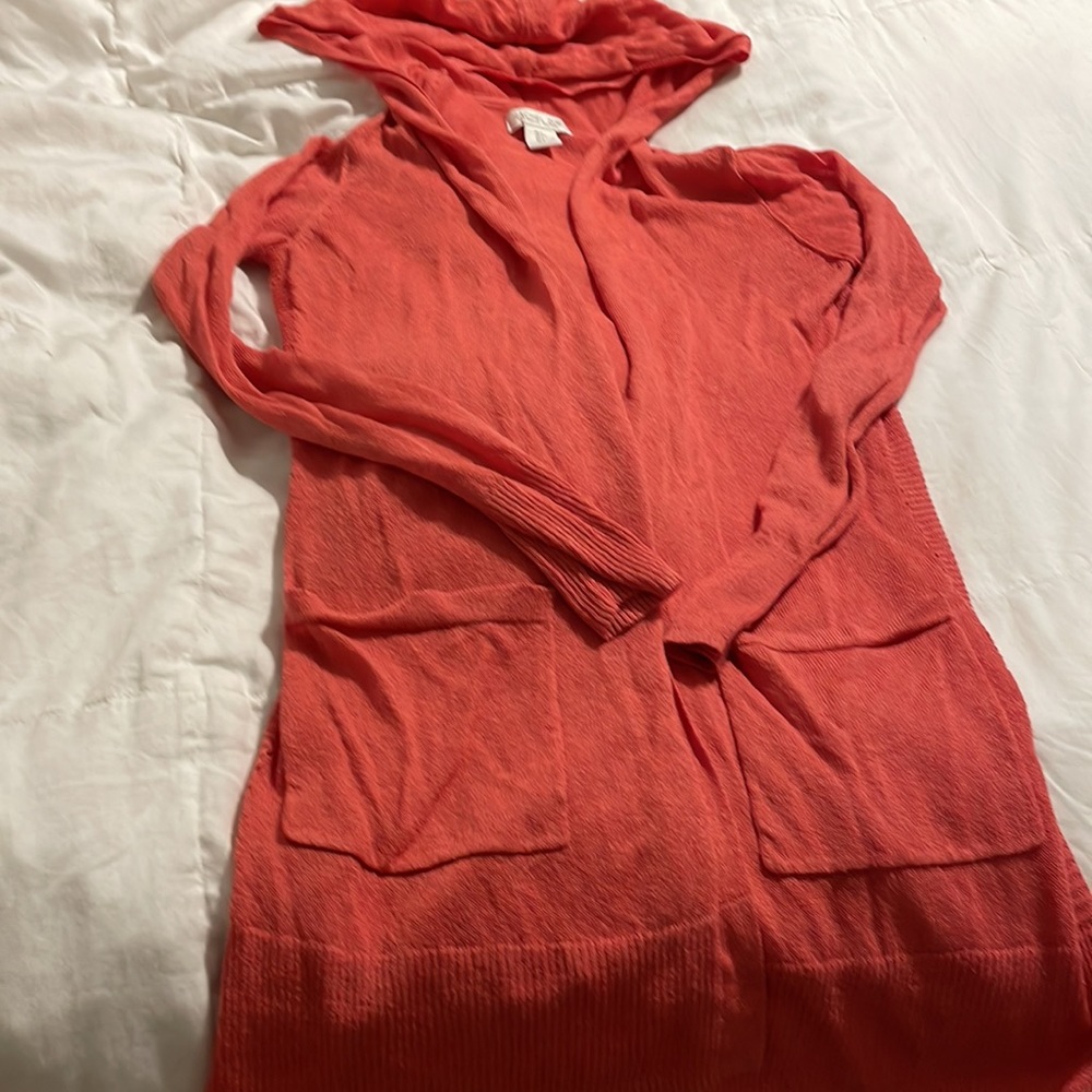 Rachel Zoe - Knit Long Sleeve Open Hoodie Sweater - Small - Picture 5 of 9
